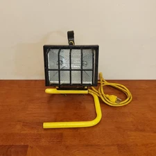 Vintage Portable Halogen Work Light Lamp The Designer's Edge  Heavy Duty Works 