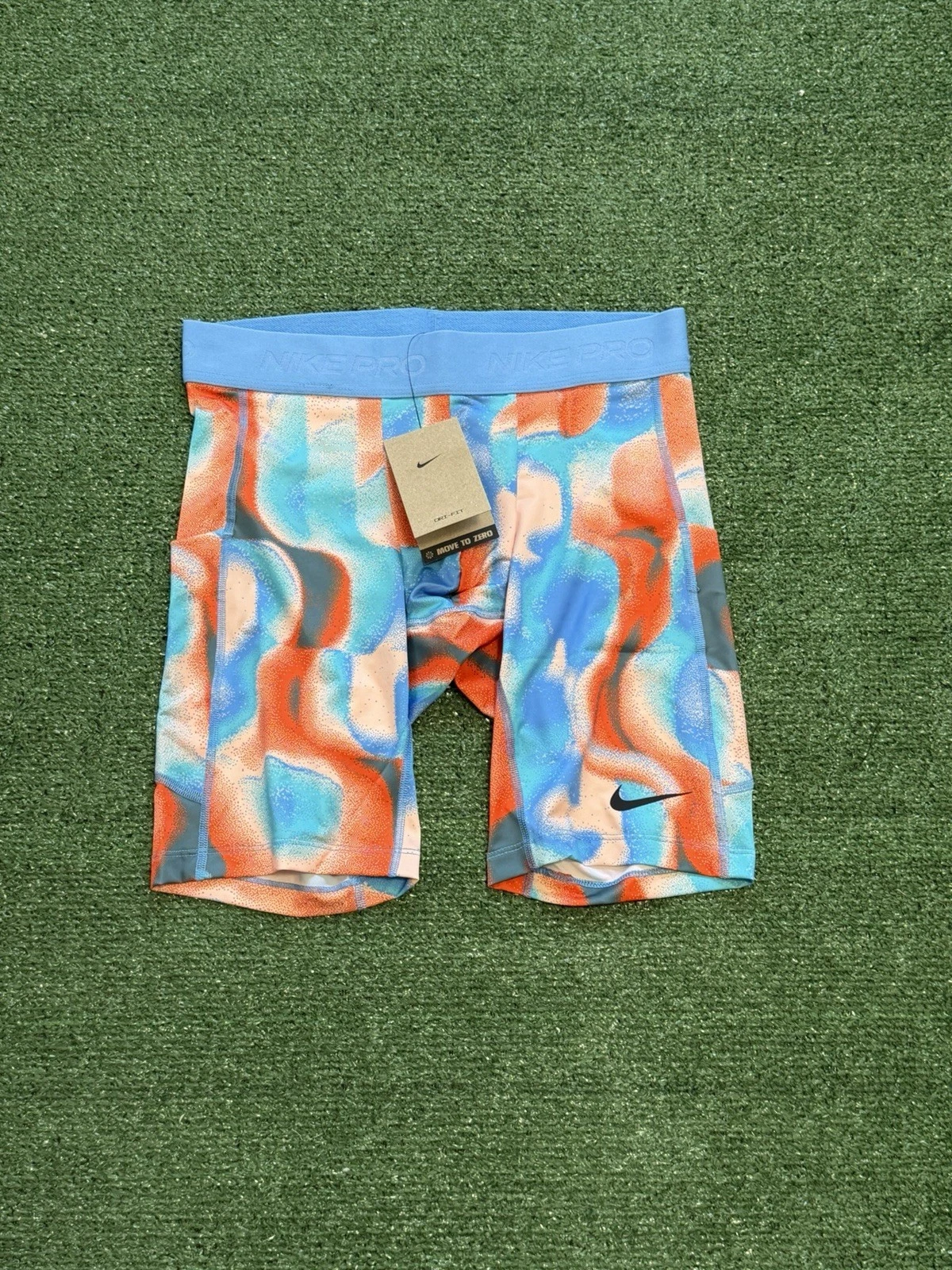Nike Pro Dri-Fit Training Tight Shorts HQ0223-664 Coral Blue Mens Sz Medium NWT