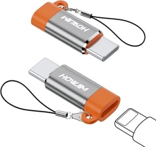 Lightning to USB C Adapter 2 Pack PD Fast Charging Data Transfer