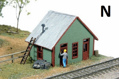 N - East Junction Yard Office ''Laser Cut Wood BUILDING KIT'', JLI-450