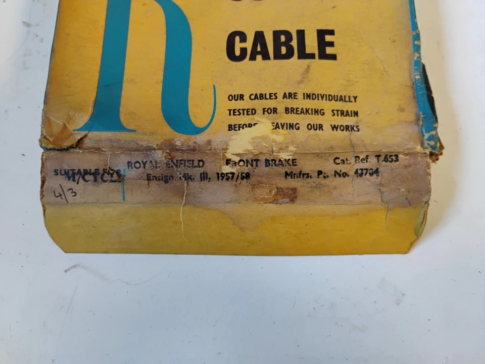 Royal Enfield  Ensign Mk.III  front brake cable T653 - Image 2 of 2