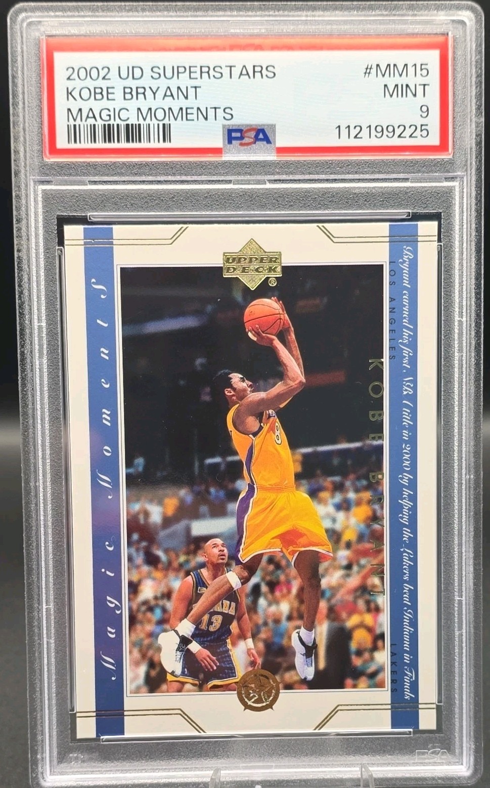 2002 UD SuperStars Kobe Bryant 'Magic Moments' #MM15 PSA 9 MINT 🔥 Rare Insert