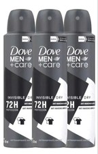 3PK Dove Men  Care Invisible Dry 72 Hour Anti Perspirant Deodorant Spray 150ML