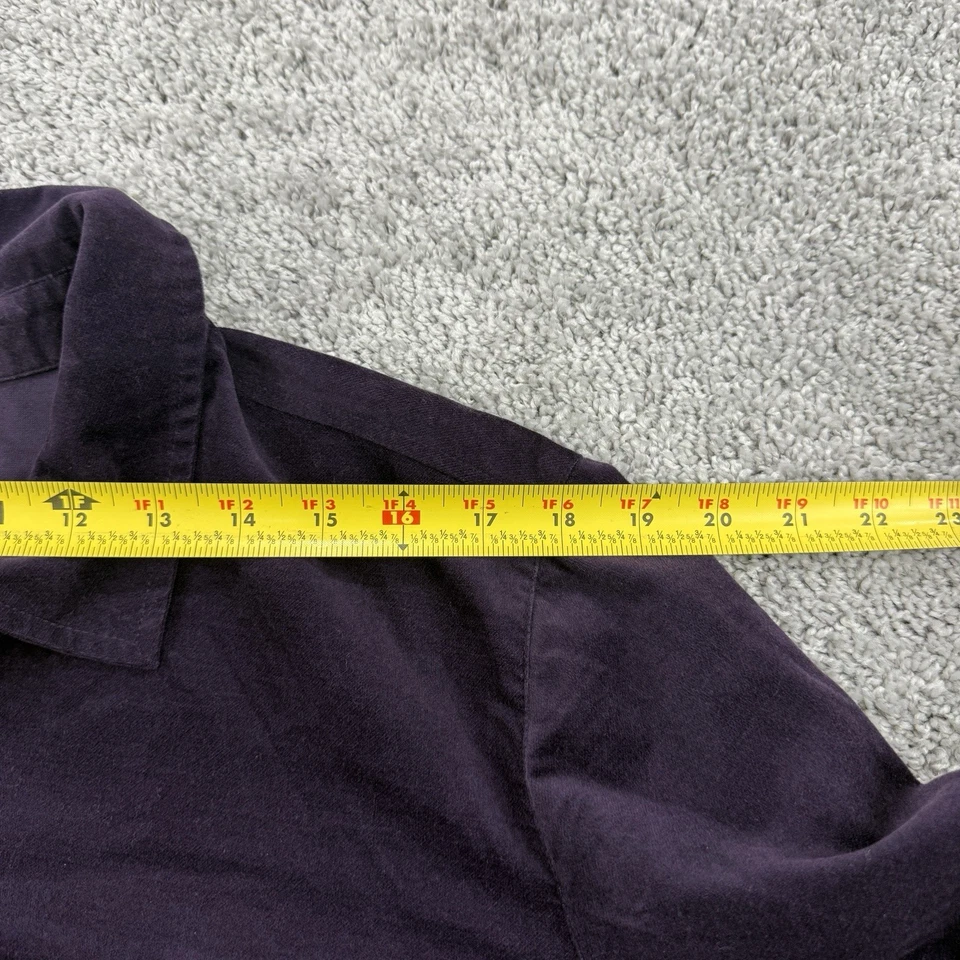 J Jill Velvet Shirt Dress Womens 2X Plum Country Loose Stretch Lagenlook Minimal - Image 3 of 4