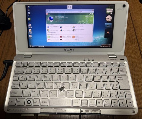 SONY VAIO type P VGN-P70H White RAM 2GB Intel Atom Z520 1.33 GHz Working - Picture 22 of 24
