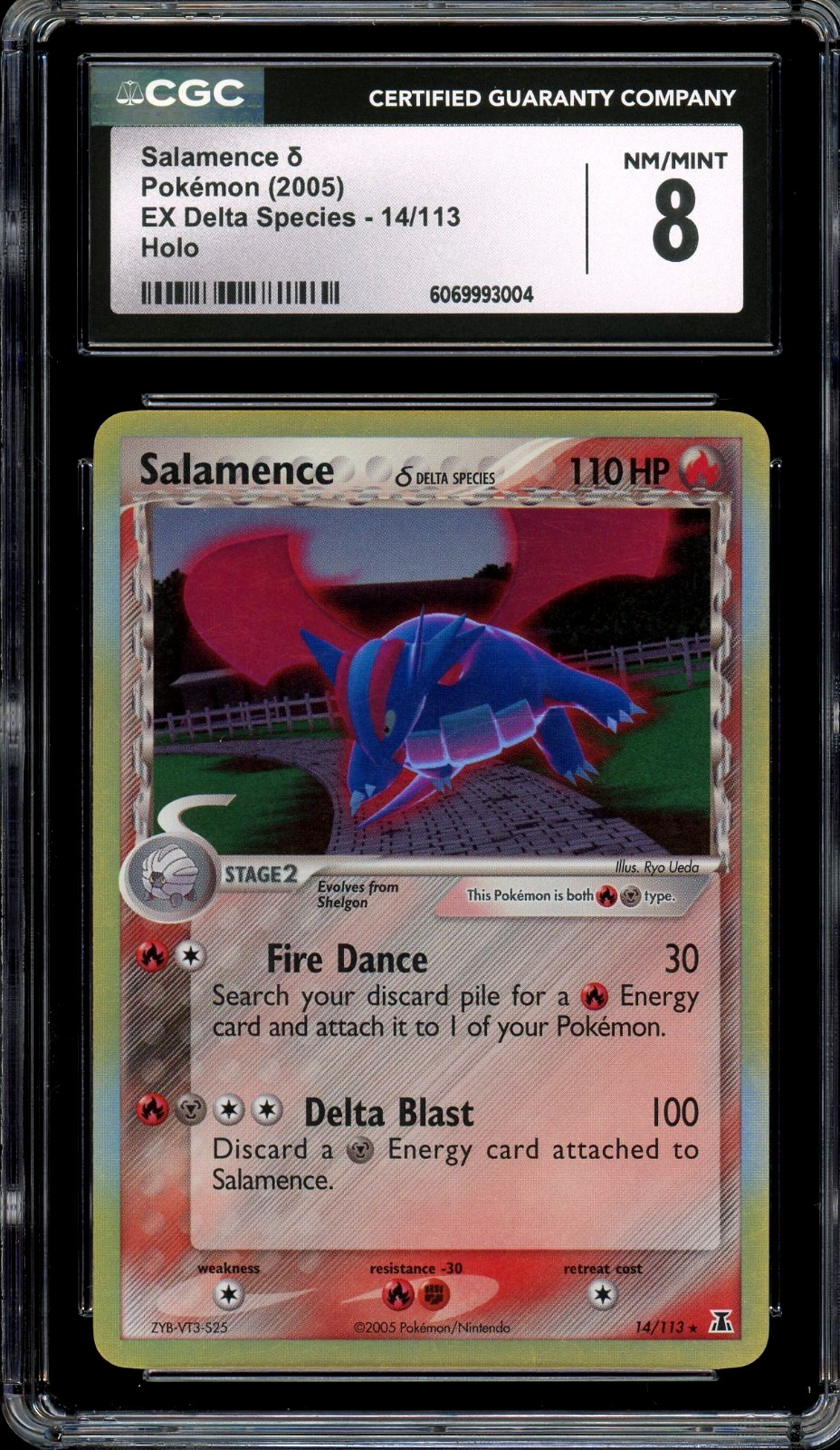 CGC 8 NM/Mint Salamence Holo (Delta Species) EX Delta Species 14/113 Pokemon