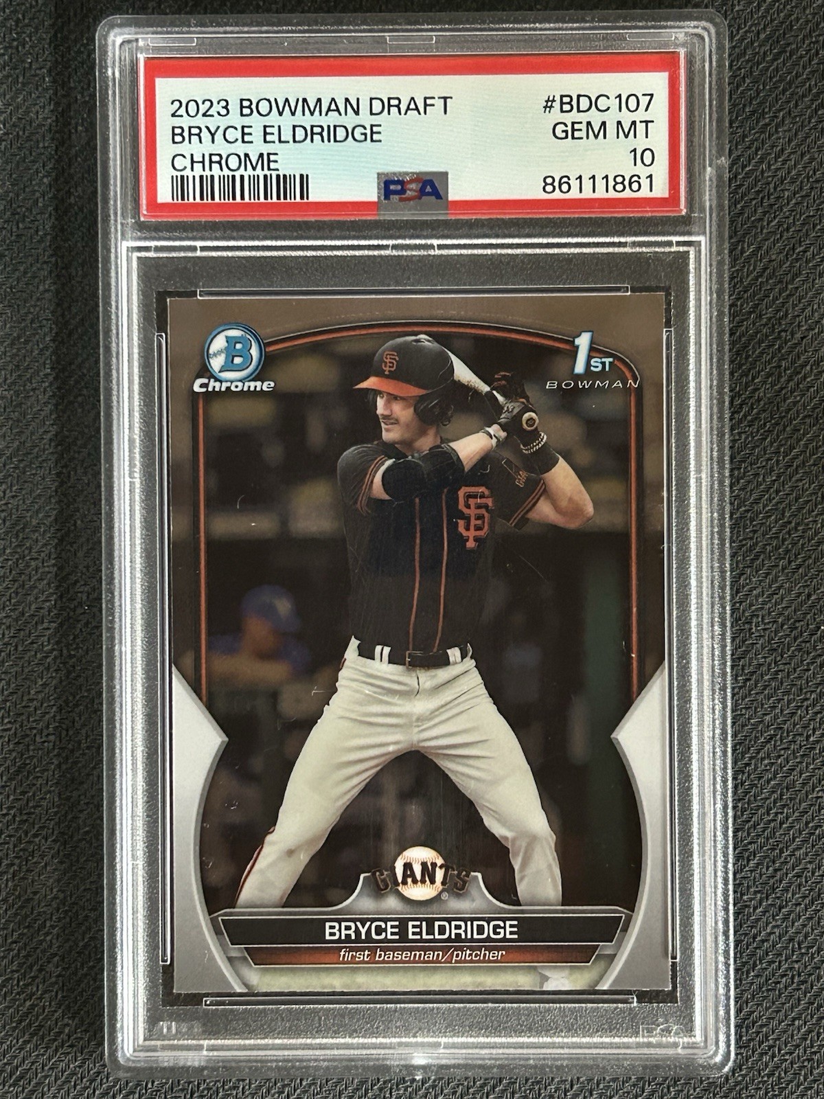 2023 Bowman Draft Chrome Bryce Eldridge 1st #BDC-107 PSA 10 San Fransisco Giants