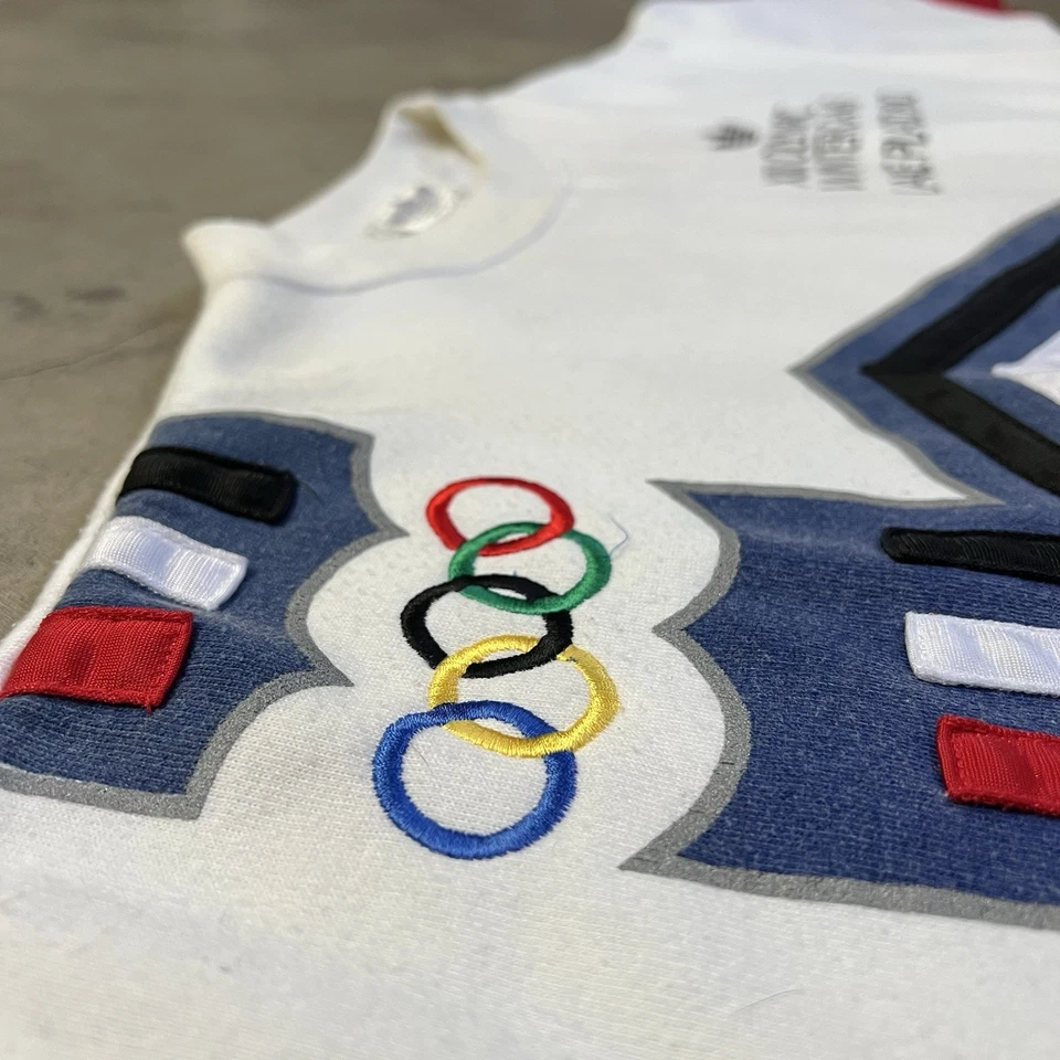 Suéter bordado vintage 1980 Adidas XIII Juegos Olímpicos de Invierno Lake Placid XL Foto 4 de 4