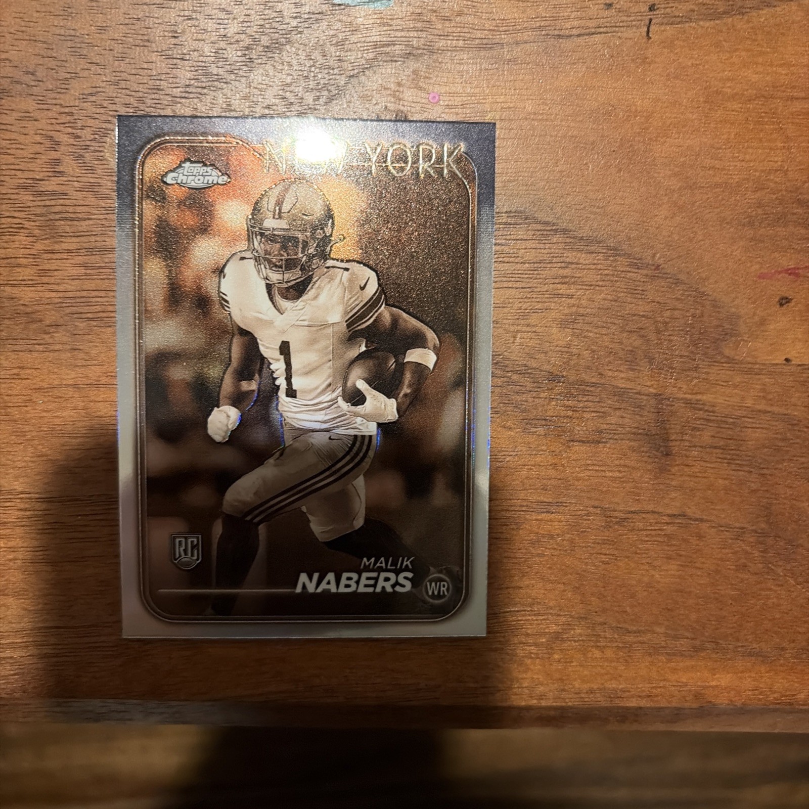 2024 Topps Chrome - Rookies Malik Nabers #205 Sepia Refractor (RC)