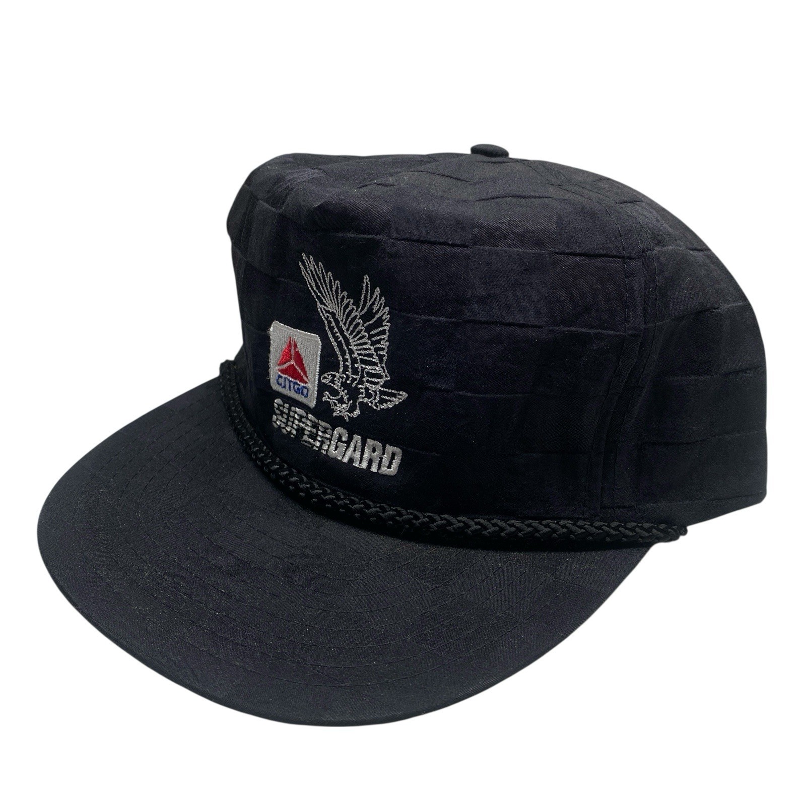 Black snapback patch hat with white stitching, embroidered Citgo logo, and “Citgo Superguard” text.