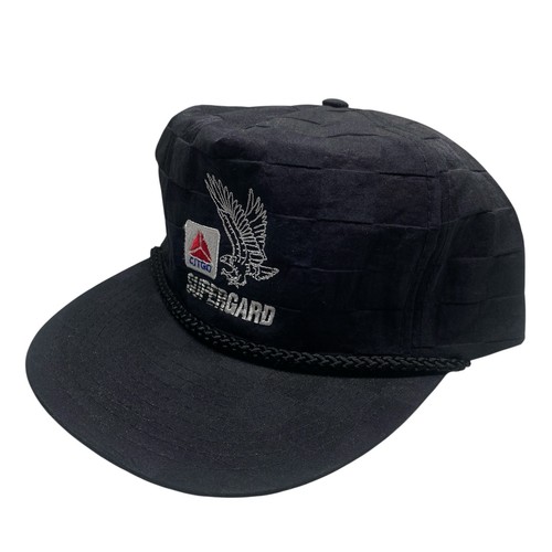 Black snapback patch hat with white stitching, embroidered Citgo logo, and “Citgo Superguard” text.