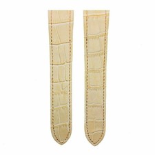 20MM LEATHER WATCH STRAP ALLIGATOR BAND FOR CARTIER SANTOS 100 M/SIZE 33MM BEIGE