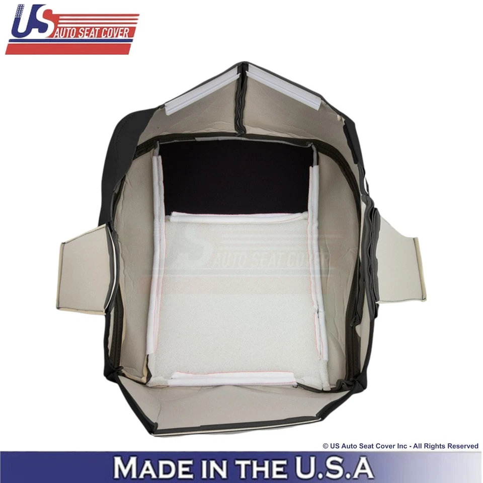 Fundas de asiento de repuesto delanteras de cuero negras para Cadillac CTS 2003-2007 Foto 3 de 4