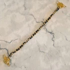 CHANEL 1984 Coco Mark Chain Belt Gold Black Leather CC Waist Chain