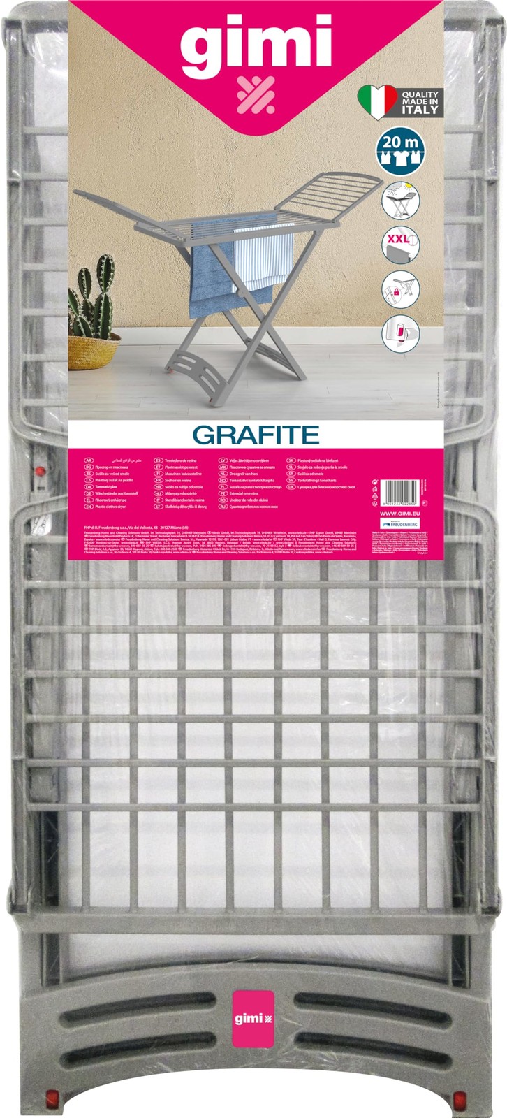 Stendino Gimi Grafite Grigio: Stendibiancheria da Esterno Resistente