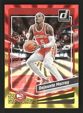 Dejounte Murray 2023-24 Donruss #31 Red and Gold Laser Holo Atlanta Hawks