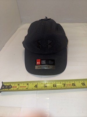 Under Armour Black Women s One Size Logo Blitzing Wrapback Cut Out Cap Hat New