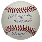 Al Bumbry Signed ROMLB Baseball w/ 73 AL ROY + 83 WSC Beckett Witness BAS COA