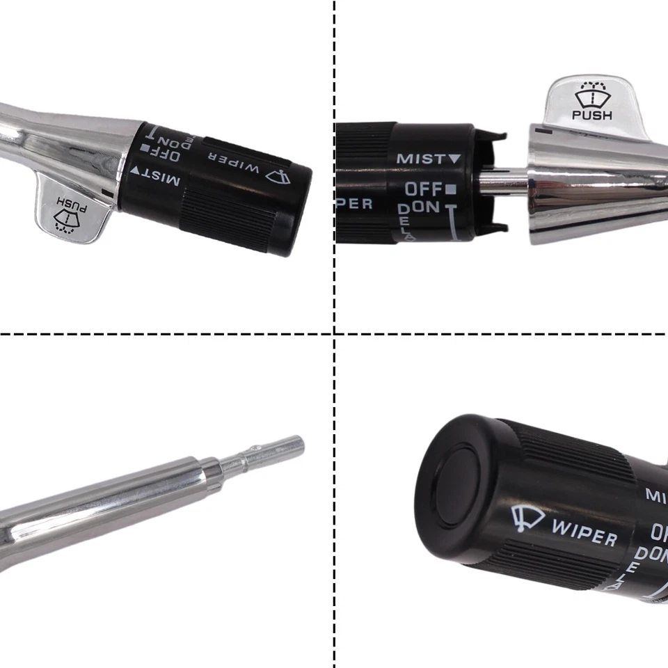 Nuevo interruptor de palanca de retardo de señal de giro cromado para Chevrolet Buick GMC 22510144 Foto 4 de 4