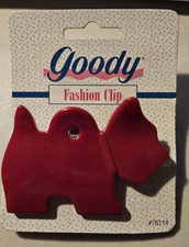Goody Vintage Fashion Hair Clip Scottie Dog New Red NOS 1995