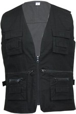 Men's Multi Pocket Cotton Summer Cargo Waistcoat for Fishing & Hiking Size S-3XL