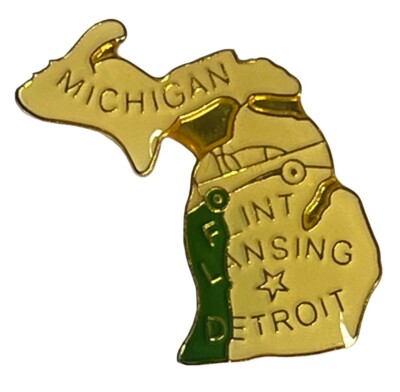 Wholesale Lot of 3 Michigan Enamel State Map Hat Cap Lapel Pin (ACE - 623)