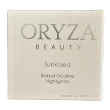 Oryza Beauty Baked Opaline Highlighter in Sunkissed Bright Warm White Gold 3.5g
