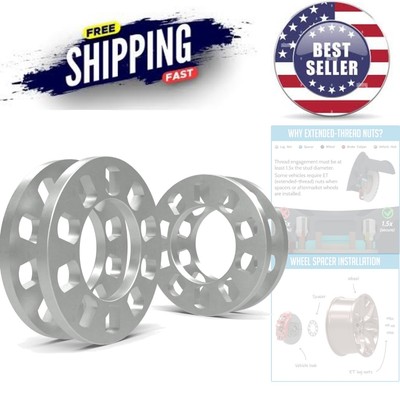 Set of 4 Die Cast 12mm Wheel Spacers for Enhanced Vehicle Stance & Stability