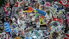 100 VTG SKATEBOARD STICKER LOT PACK VANS SANTA CRUZ DC POWELL ENJOI DGK PLAN B