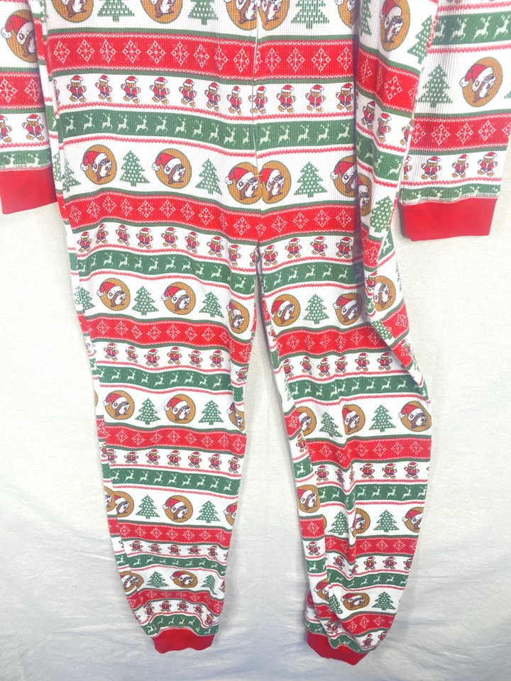 Buc-ee's Pijama Una Pieza Dormir Navidad Adulto XL Long Johns Pijama Térmico Foto 3 de 4