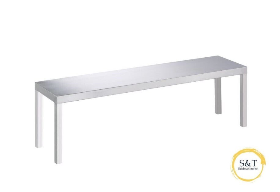 Edelstahl Aufsatzbord einfach Gastrobord Tischaufsatzbord Regal Arbeitstisch NEU
