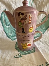 WHITTARD of Chelsea One Pot Teapot & Stacking Cup Designed By Beth Shopping 