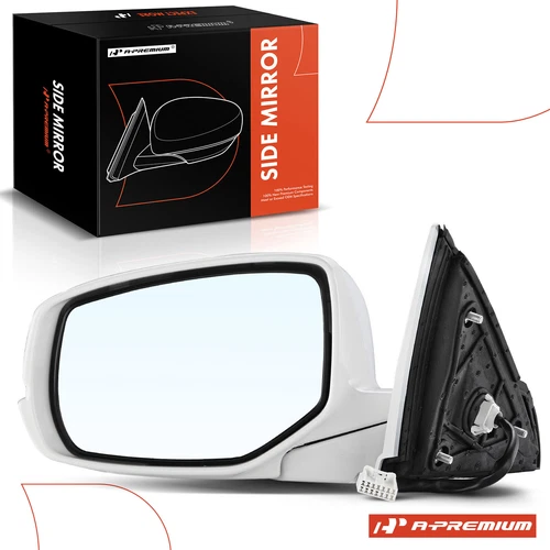 A-Premium White Power Heated Mirror w/ 6 Pins Driver for Honda Accord 2013-2017