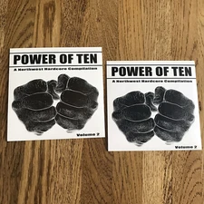 POWER OF TEN Volume 2 Ten Song Vinyl 7” RECORD RELEASE SET Hardcore SXE punk 