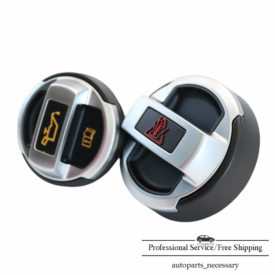 1 par de tapa de llenado de aceite nueva reacondicionamiento tapa de tanque de expansión de refrigerante para Audi R8 Foto 4 de 4