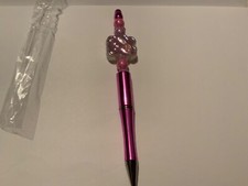 Beaded Pens Pink Teddy Bear
