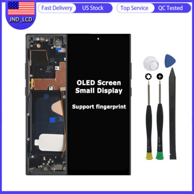 For Samsung Galaxy Note 20 Ultra 5G 4G Black OLED Display LCD Touch Screen Frame