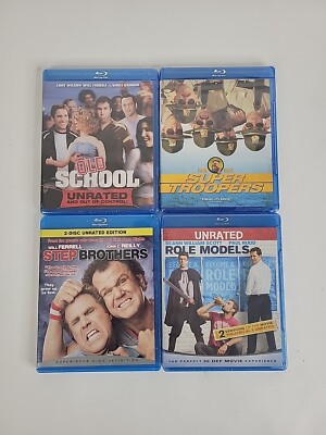 Blu Ray Comedy Lot Old School, Step Brothers, Role Models, Super Troopers Sealed
