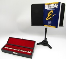 18" American Girl Doll TM Silver Flute Set Musical Instrument: Stand, Book, Case