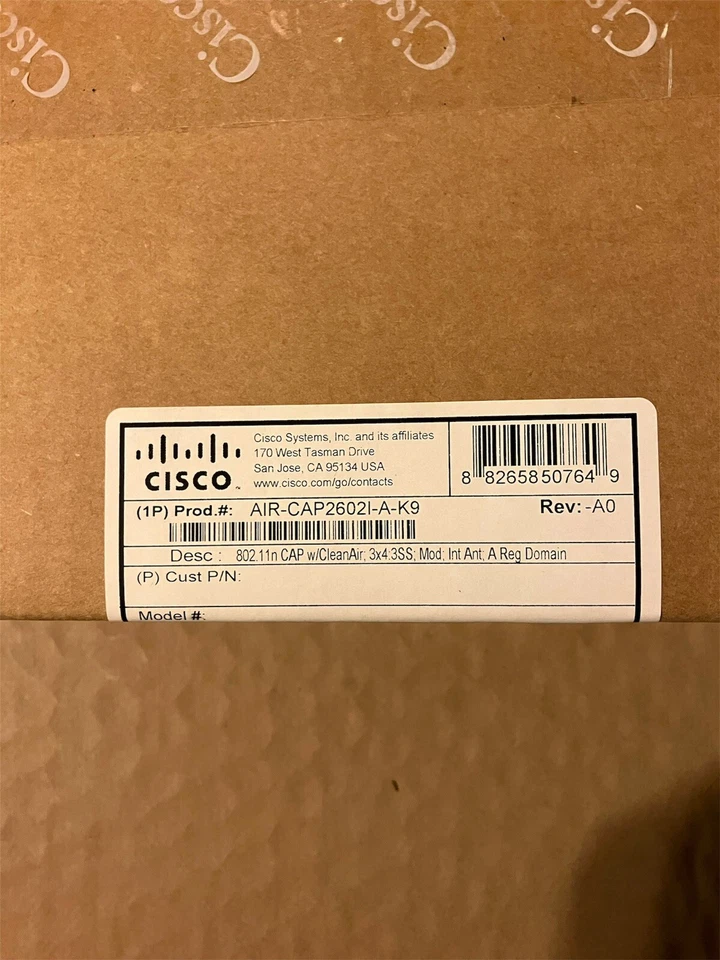 Cisco Wireless Access Point (AIR-CAP2602I-A-K9) AIRONET 2600 New In Box - Image 3 of 4