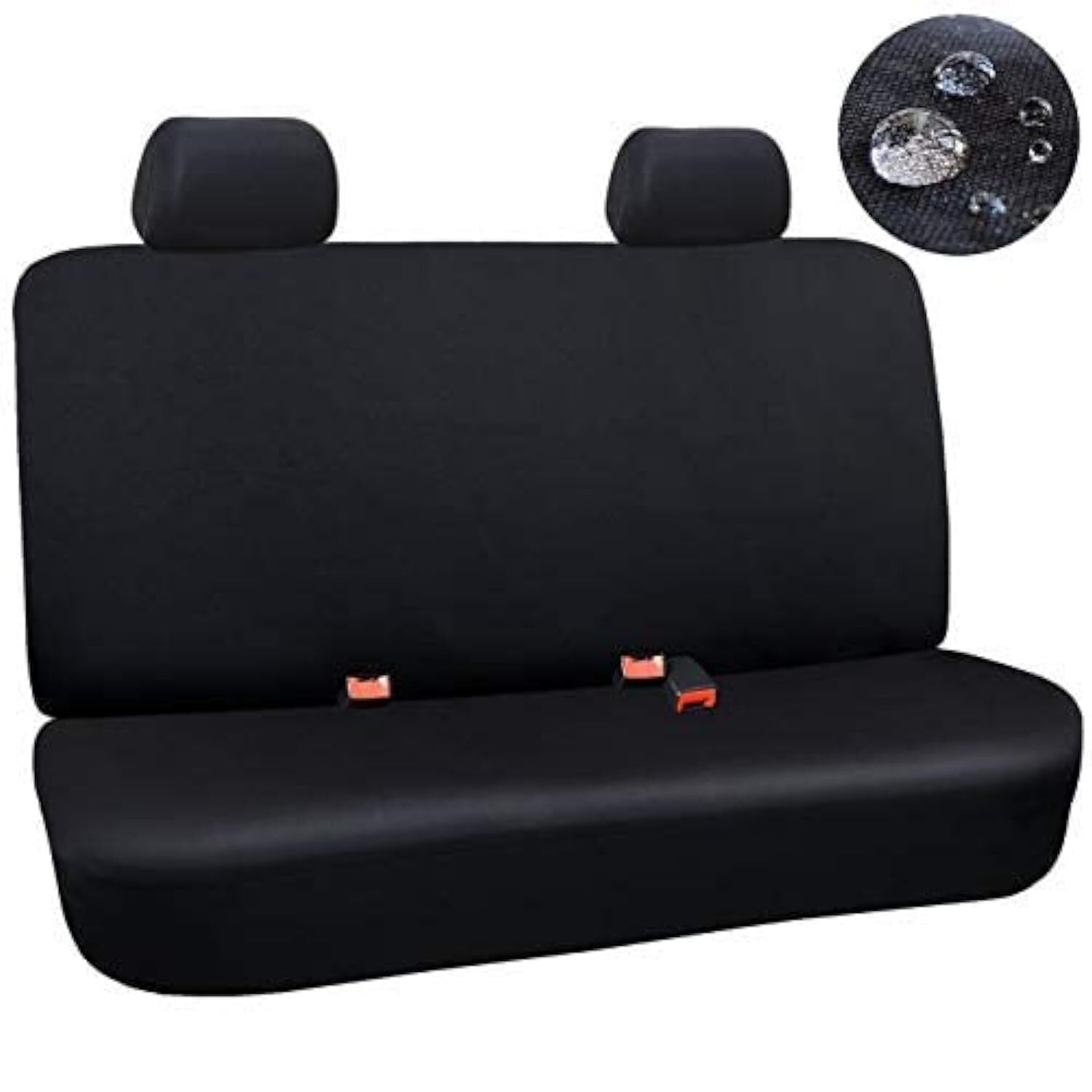 Waterproof Black Rear Bench Seat Cover Quick Easy Install Seat Protection