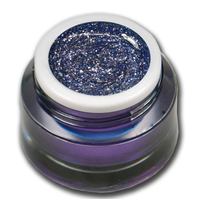 Farbgel Chrome Glitter Stellar Blue Blau LED UV-Gel French Nail Art Design