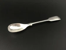 Antique English Georgian William Hutton & Sons Fiddle Sugar Condiment Spoon