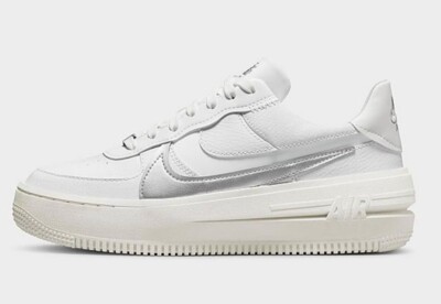 Nike Air Force 1 PLT.AF.ORM Summit White Silver DJ9946 101 Women's 9.5 NO LID