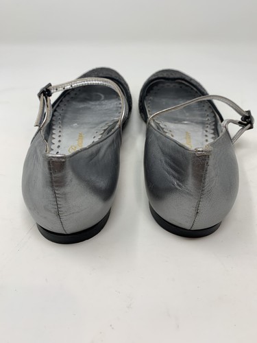 Juicy Couture Womens Sz 6.5M Black Silver Sequin Mary Jane Ballet Flats - Picture 7 of 8
