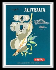 AUSTRALIA KOALA BEAR METAL HOLIDAY TRAVEL POSTER PRINT PLAQUE TIN WALL SIGN 2790
