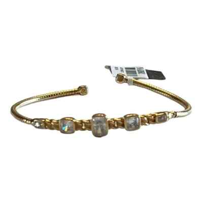 Nadri Womens Cece Flexi Cuff Bracelet Gold-Tone Cubic Zirconia New
