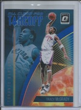 TRACY MCGRADY 2018-19 DONRUSS OPTIC ALL CLEAR FOR TAKEOFF PURPLE HOLO #D 10/49
