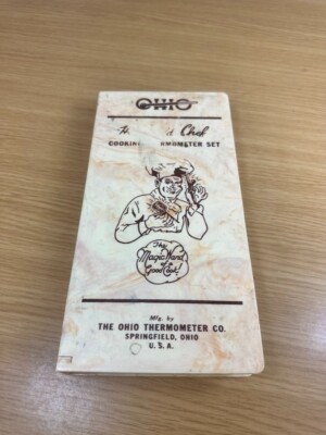 Ohio Household Chef Cooking Thermometer Set Retro In Box
