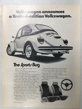 VolksAdv 35 Vintage Advertisement 1973 ? Volkswagen Beetle Sport Bug